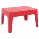 Lage, rode tafel 'MARTO' uit kunststof