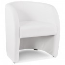 Fauteuil voor de woonkamer 1 zitplaats 'MAX' in wit synthetisch materiaal