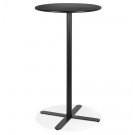 Zwarte ronde hoge tafel 'MORTI' van metaal - Ø 60 cm