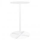 Witte ronde hoge tafel 'MORTI' van metaal - Ø 60 cm