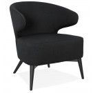 Design lounge fauteuil 'ODILE' zwart