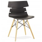 Moderne, zwarte stoel 'SOFY' in Scandinavische stijl