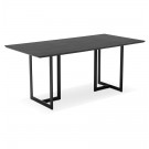 Eettafel / design bureau 'TITUS' van zwart hout - 180x90 cm