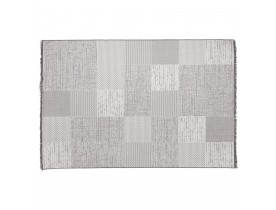 Design tapijt 'ARKEO' met vierkante motieven met grijs kleurverloop voor binnen/buiten - 200x290 cm