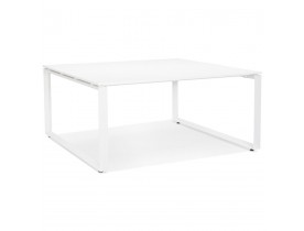 Witte vergadertafel / bench-bureau 'BAKUS SQUARE' - 160x160 cm