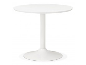 Kleine ronde bureautafel / eettafel 'BARABAR' wit - Ø 90 cm