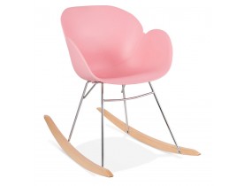 Design schommelstoel 'BASKUL' roze van kunststof