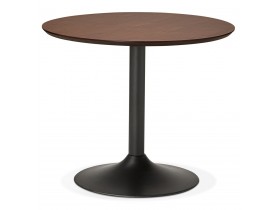 Kleine ronde bureautafel / eettafel 'CHEF' met notenhouten afwerking - Ø 90 cm