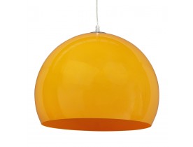 Bolvormige hanglamp 'ELMET' van oranje kunststof