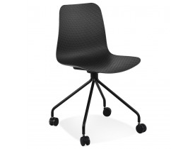 Zwarte design bureaustoel 'EVORA' op wieltjes