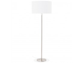 Witte, in de hoogte regelbare, design staande lamp 'LIVING BIG'
