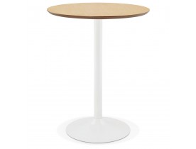 Staantafel / hoge tafel 'MADISON' met natuurlijk houten afwerking - Ø 90 cm