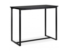 Hoge design tafel / statafel 'MINERVA' in zwart hout en metaal - 120x60 cm