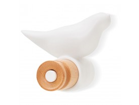 Muurkapstok 'MOANO' witte designhaak in de vorm van een vogel