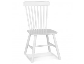 Witte houten design stoel 'MONTANA' met rugleuning met spijlen - bestel per 2 stuks / prijs voor 1 stuk