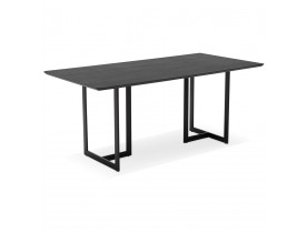 Eettafel / design bureau 'TITUS' van zwart hout - 180x90 cm