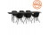 Zwarte uitschuifbare eetkamer/vergadertafel MOTUS - Afbeelding 2
