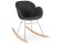 Design schommelstoel ‘ROCKY’ in donkergrijze stof