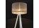 Staande lamp op driepoot SPRING met grijze lampenkap en 3 witte poten - Photo