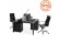 Vergadertafel / bench bureau XLINE SQUARE in het zwart - Afbeelding 1