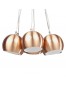 Design hanglamp 'BILBO' met 7 koperkleurige bollen