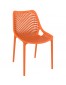Moderne, oranje stoel 'BLOW' uit kunststof
