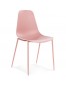 Roze stoel 'FELIZ' van kunststof en metaal voor binnen/buiten