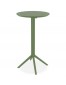 Hoge opvouwbare tafel 'GIMLI BAR' van groene kunststof voor binnen/buiten - Ø 60 cm