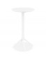 Hoge opvouwbare tafel 'GIMLI BAR' van witte kunststof voor binnen/buiten - Ø 60 cm