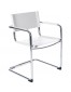 Witte vergaderstoel / bezoekersstoel 'KA' voor kantoor of vergaderrruimte