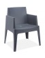 Donkergrijze design stoel 'PLEMO'