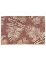 Bruin-rood design tapijt 'SEQUOIA' 200x290 cm met palmbladmotief - binnen/buiten