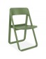 Opvouwbare stoel 'SLAG' van groene kunststof voor binnen/buiten
