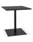 Vierkante design tafel 'SUMO' in zwart hout en metaal - 70x70 cm