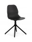 Zwarte design stoel 'TUCANA' met zwarte metalen poten