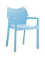 Design terrasstoel 'VIVA' uit blauwe kunststof