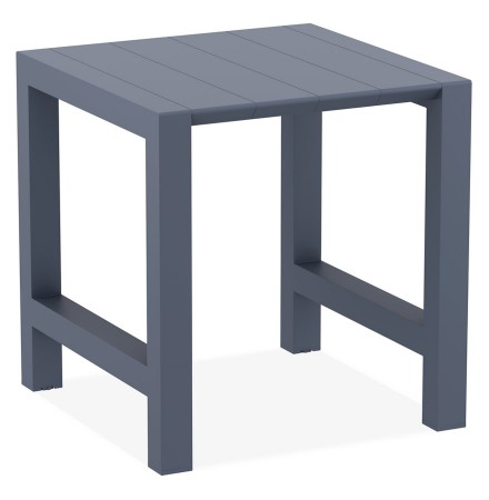 Donkergrijze hoge uitschuifbare tafel 'ATCHAM' - binnen / buiten - 100(140)x100 cm