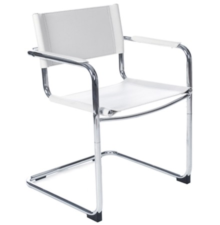 Witte vergaderstoel / bezoekersstoel 'KA' voor kantoor of vergaderrruimte