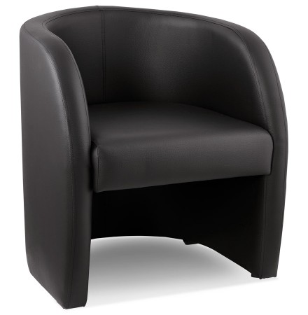 Fauteuil voor de woonkamer 1 zitplaats 'MAX' in zwart synthetisch materiaal