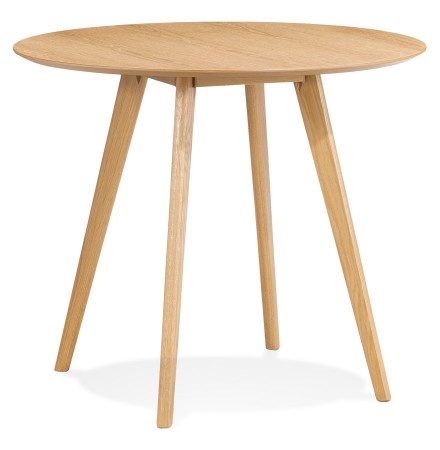 Natuurkleurige ronde keukentafel 'MIDY' in Scandinavische stijl - ø 90 cm