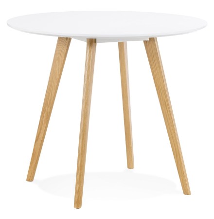 Witte ronde keukentafel 'MIDY' in Scandinavische stijl - ø 90 cm