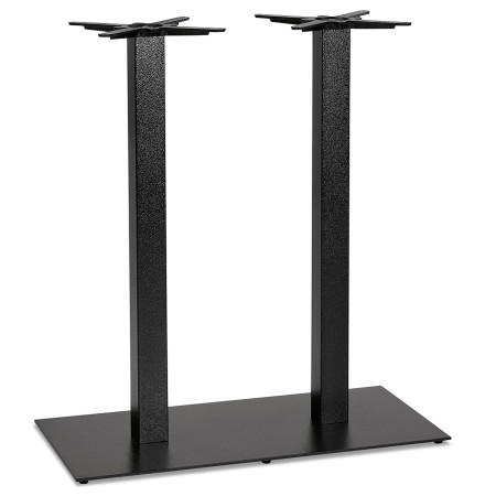 Zwart geverfde metalen tafelpoot 'NERO DOUBLE' 100 cm
