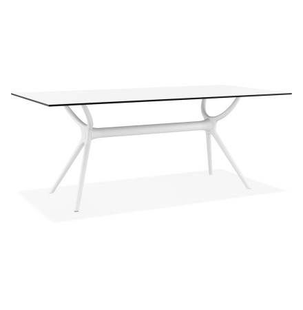 Design binnen- en buitenshuis tafel 'OCEAN' van wit plastic - 180x90 cm