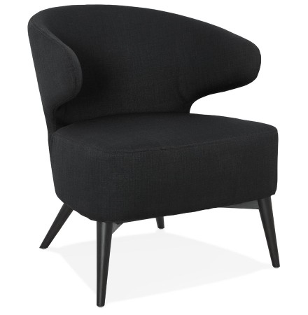 Design lounge fauteuil 'ODILE' zwart