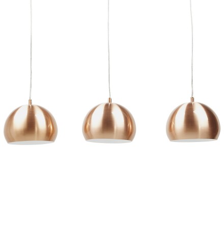 Hanglamp 'PENDUL' met drie koperkleurige bollen