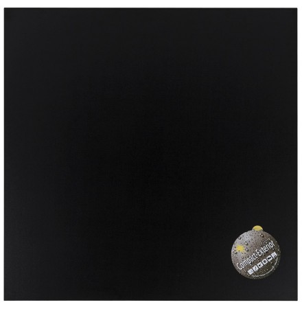 Zwart, vierkant tafelbad 'PLANO' 60x60cm uit gecompresseerd hars