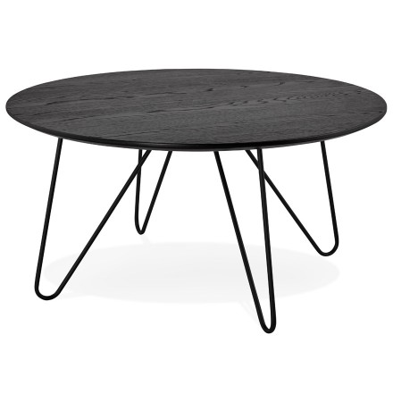 Zwarte design tafel 'PLUTO' in industriële stijl