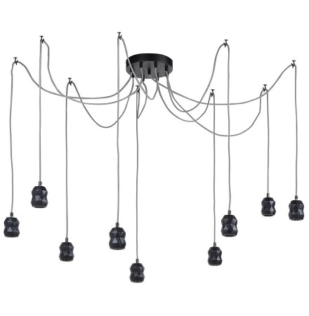 Moderne hanglamp in de vorm van een spin 'RAINY' met 9 lampvoeten