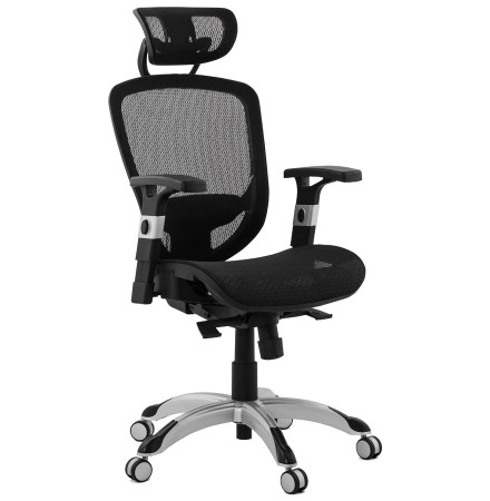 Zwarte, ergonomische bureaustoel 'TYPHON'