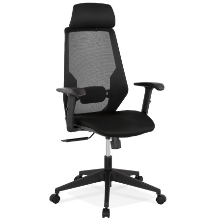 Zwarte ergonomische design bureaustoel 'VEKTOR'